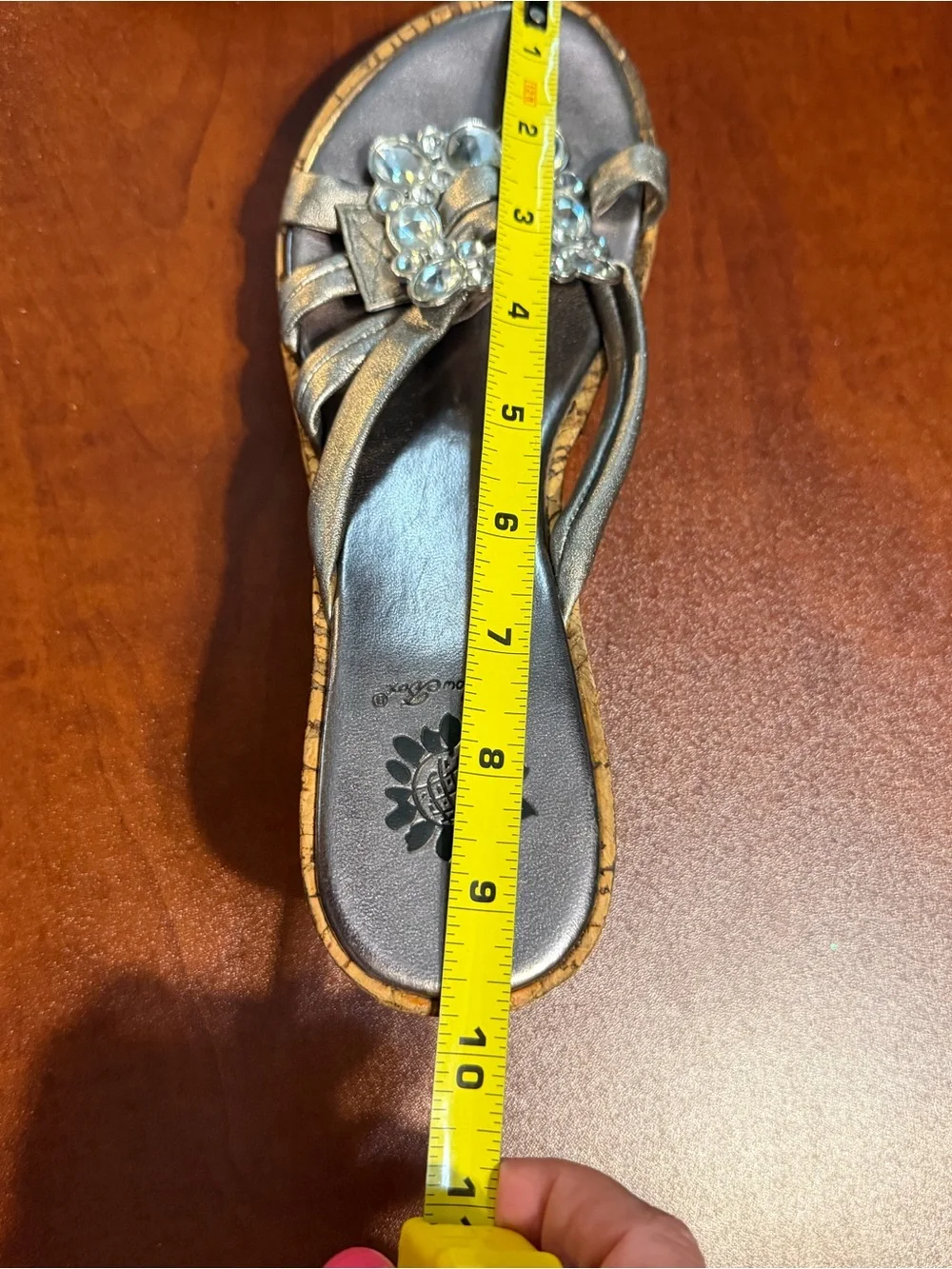 Yellow Box "Cindy" Slide-On Wedge Sandals in pewter. - Picture 4 of 6